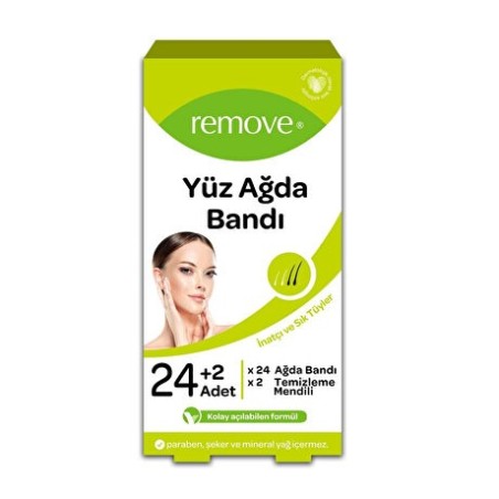 Remove Yüz Ağda Bandı İnatçı ve Sık Tüyler 24'lü
