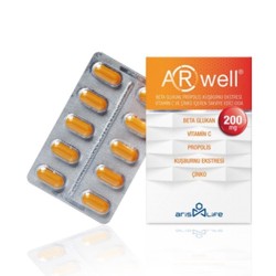 ARwell Beta Glukan -Propolis - Vitamin C- Çinko 200 mg*30 Tablet