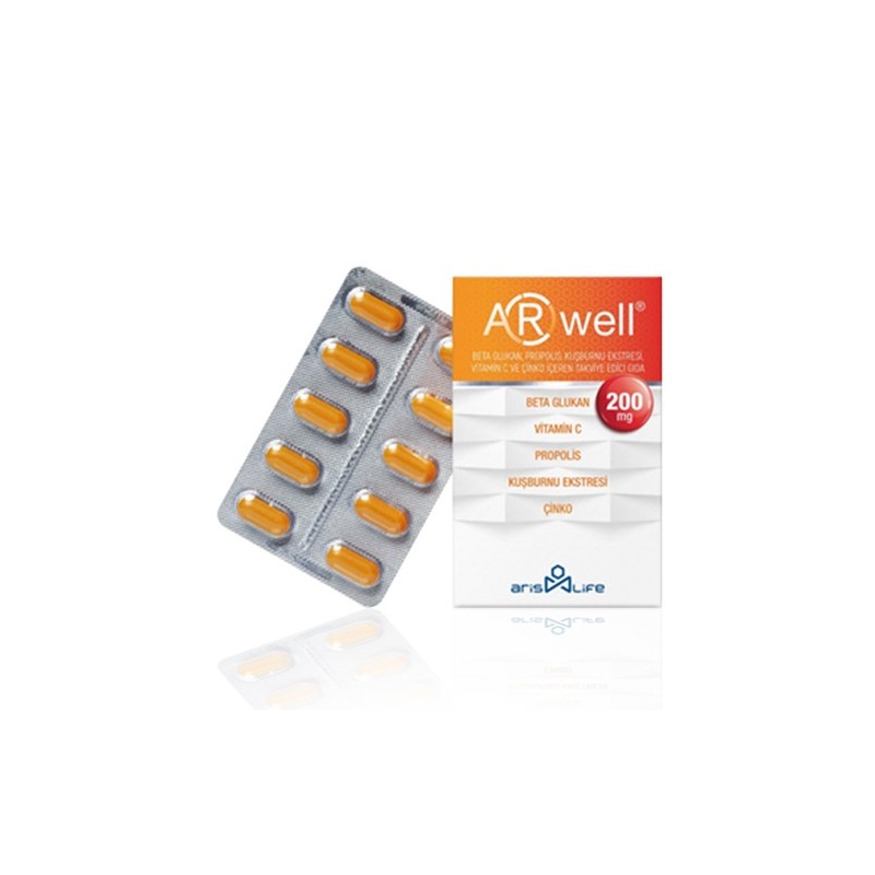 ARwell Beta Glukan -Propolis - Vitamin C- Çinko 200 mg*30 Tablet