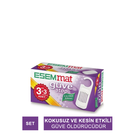 Esemmat Güve Stop ( 3 Askı + 3 Çekmece ) (S.K.T 01-2024)