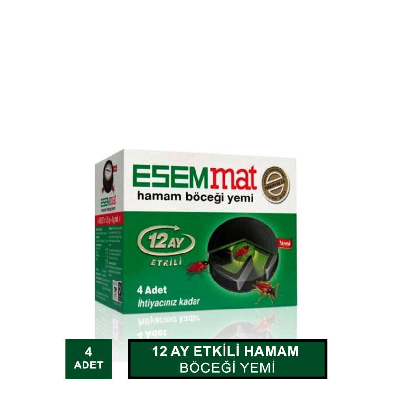 Esemmat Hamam Böceği Yemi 4 Adet (S.K.T 01-2025)