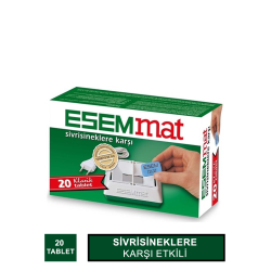 Esemmat Sivrisinek Kovucu 20 Tablet (S.K.T 08-2024)