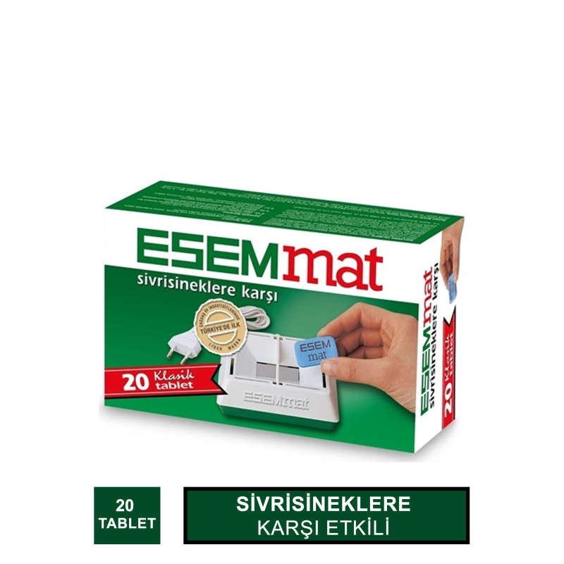 Esemmat Sivrisinek Kovucu 20 Tablet (S.K.T 08-2024)