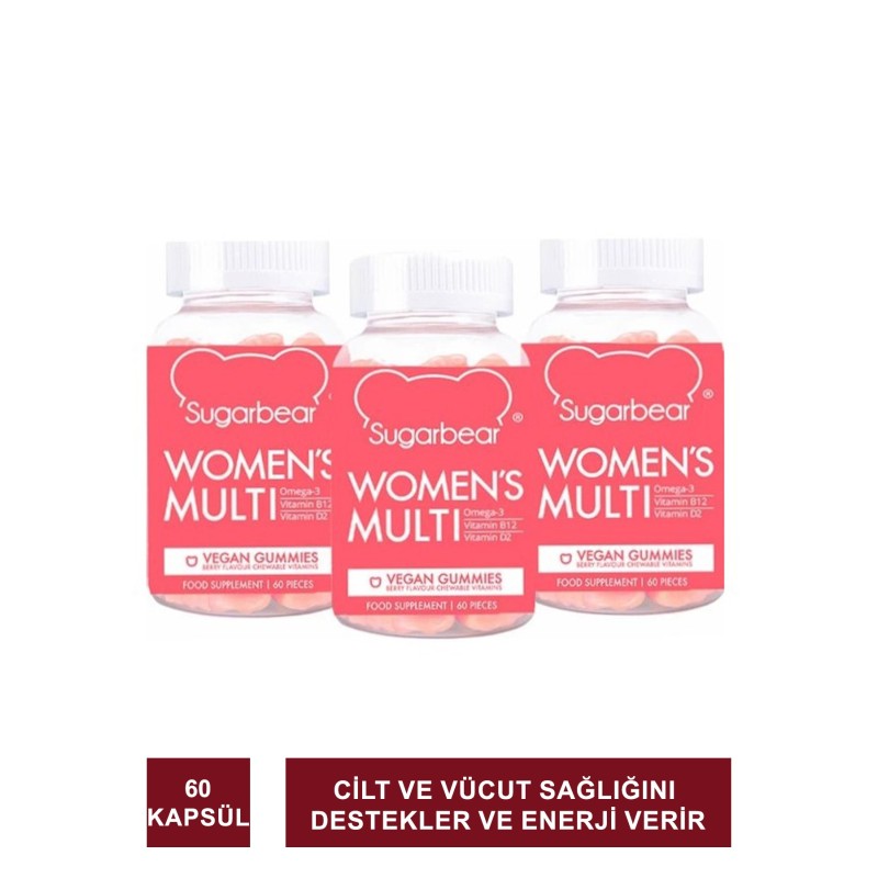 Sugar Bear Women's Multi Vitamins 3 Aylık Set