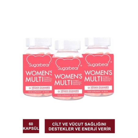 Sugar Bear Women's Multi Vitamins 3 Aylık Set