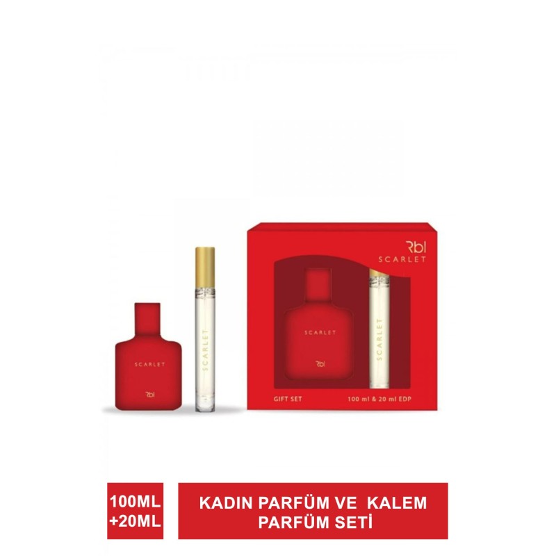 Rebul Scarlet Edt 100 ml Kadın Parfüm + 20 ml Kalem Parfüm Seti