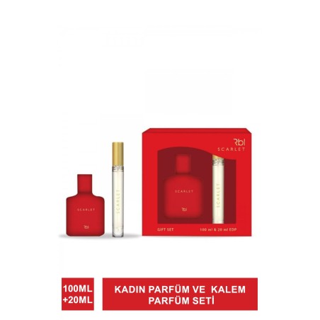 Rebul Scarlet Edt 100 ml Kadın Parfüm + 20 ml Kalem Parfüm Seti