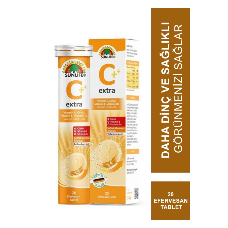 Sunlife Vitamin C Extra 20 Efervesan Tablet (S.K.T 11-2024) Sunlife Vitamin C Extra 20 Efervesan Tablet (S.K.T 11-2024)