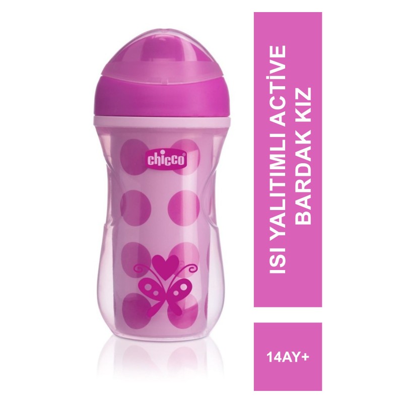 Chicco Isı Yalıtımlı Active Bardak 14 ay+ kız