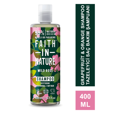 Faith In Nature Wild Rose Shampoo Onarıcı Saç Bakım Şampuanı 400 ml