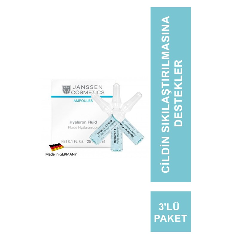 Janssen Hyaluron Fluid Hyarülonik Asit Ampul 3'lü Paket Janssen Hyaluron Fluid Hyarülonik Asit Ampul 3'lü Paket
