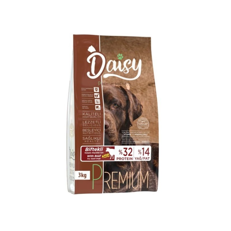 Daisy Premium Biftekli High Energy Yetişkin Köpek Maması 3 Kg Daisy Premium Biftekli High Energy Yetişkin Köpek Maması 3 Kg