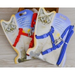 Ayarlanabilir Kedi Tasması Ve Gezdirme Kayışı 120 Cm (4 Renk)