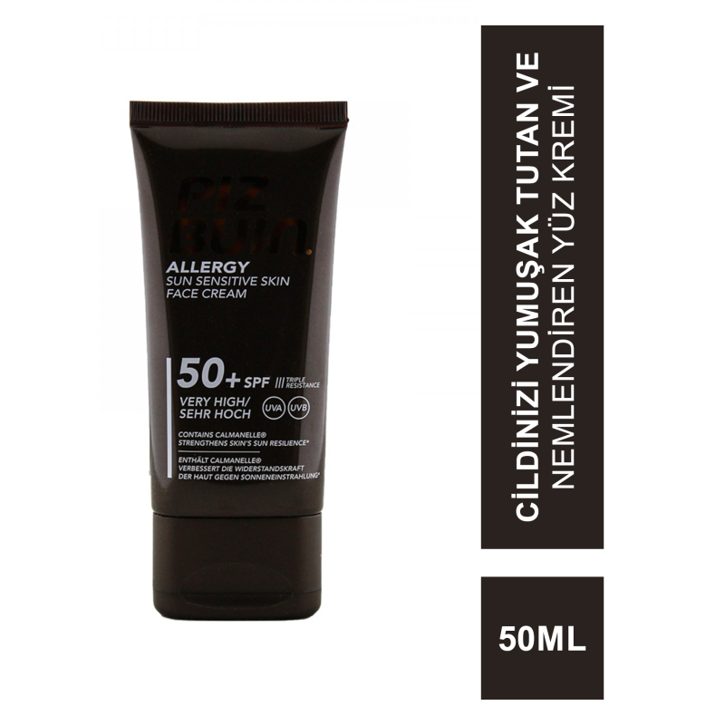 Piz Buin SPF 50+ Hassas Ciltler İçin Yüz Kremi 50 ml