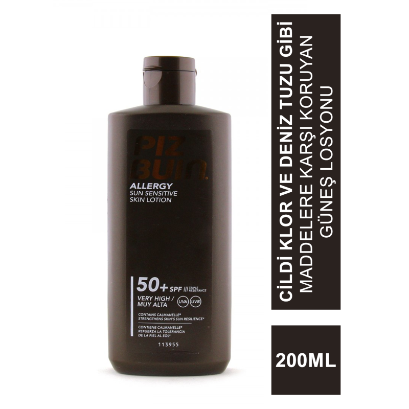 Piz Buin Spf 50+ Hassas Ciltler İçin Güneş Losyonu 200 ml