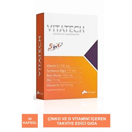 Vivatech 5 in 1 Takviye Edici Gıda 30 Kapsül