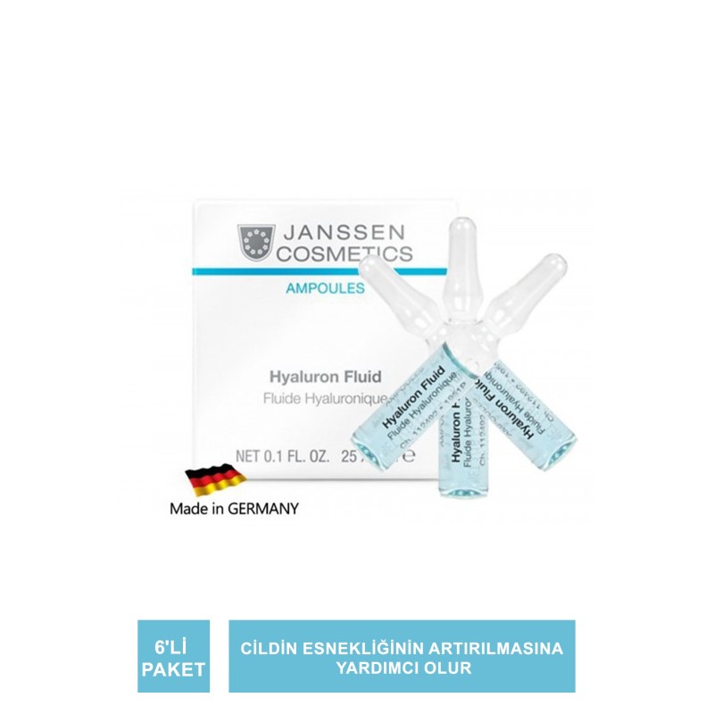 Janssen Hyaluron Fluid Hyarülonik Asit Ampul 6'lü Paket Janssen Hyaluron Fluid Hyarülonik Asit Ampul 6'lü Paket