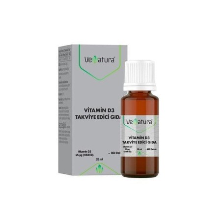 VeNatura Vitamin D3 Takviye Edici Gıda 20 ml Damla