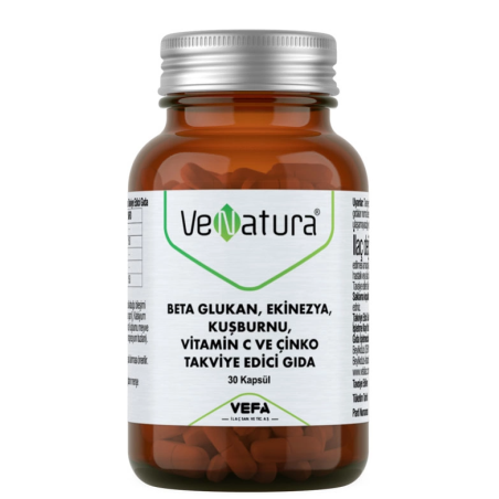 VeNatura Beta Glukan, Ekinezya, Kuşburnu, Vitamin C ve Çinko 30 Kapsül