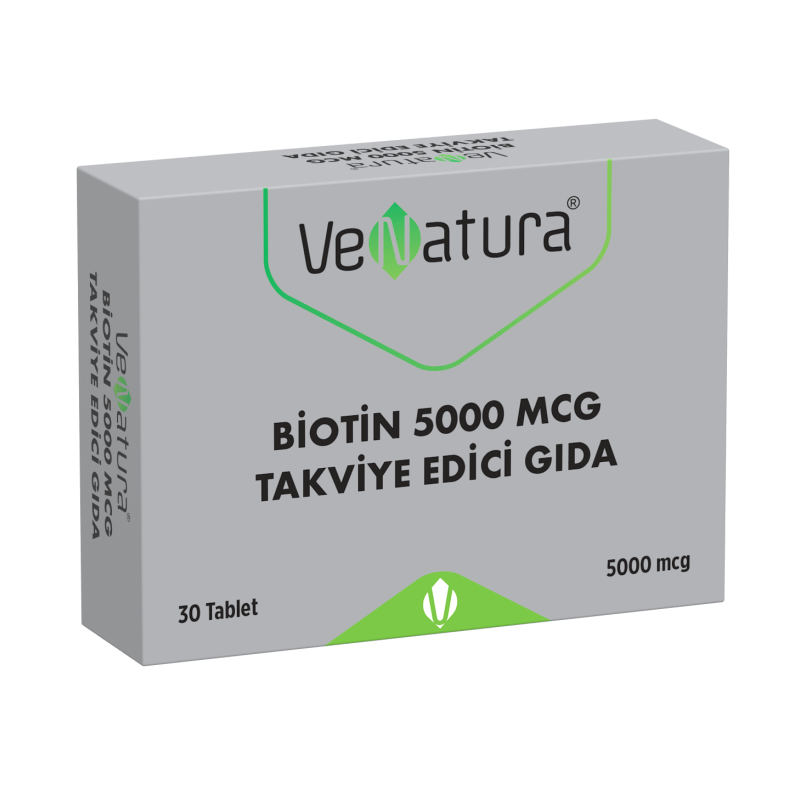 VeNatura Biotin 5000 mcg Takviye Edici Gıda 30 Tablet VeNatura Biotin 5000 mcg Takviye Edici Gıda 30 Tablet