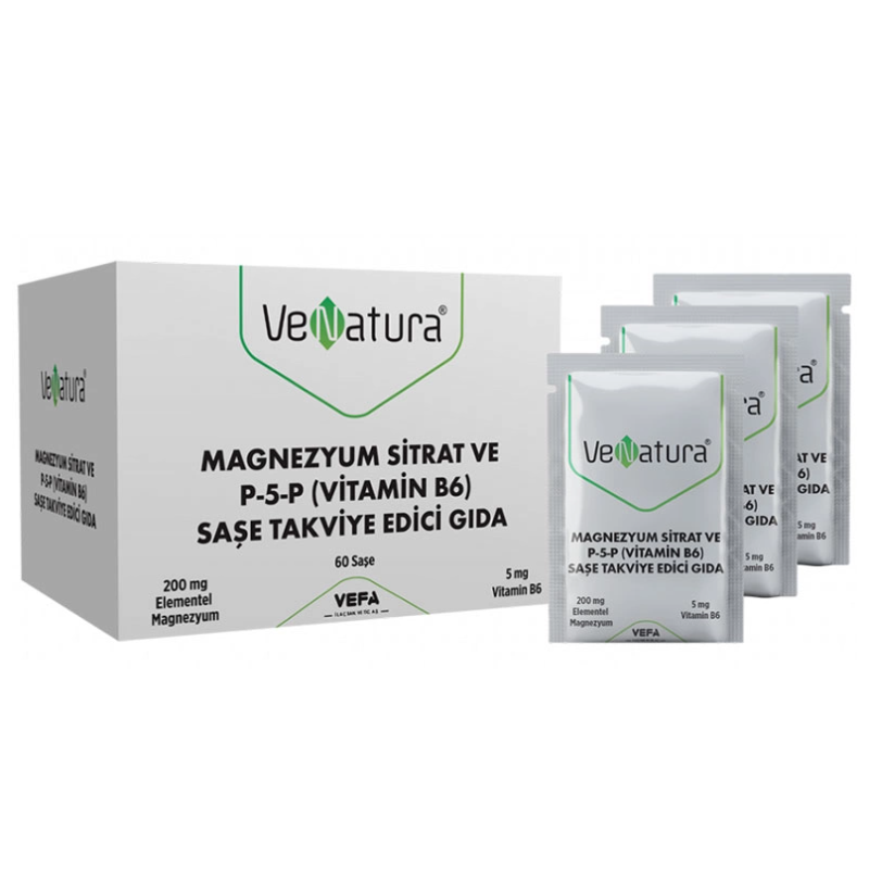 VeNatura Magnezyum Sitrat P-5-P Vitamin B6 60 Saşe VeNatura Magnezyum Sitrat P-5-P Vitamin B6 60 Saşe