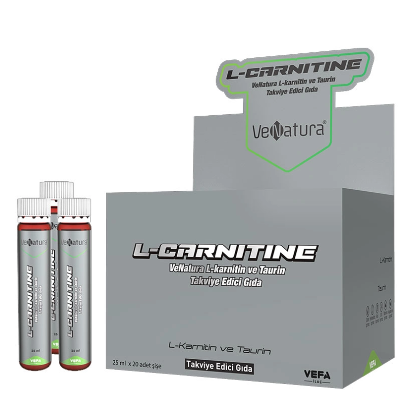 VeNatura L-karnitin ve Taurin Takviye Edici Gıda 25 ml x 20 adet Şişe VeNatura L-karnitin ve Taurin Takviye Edici Gıda 25 ml x 20 adet Şişe
