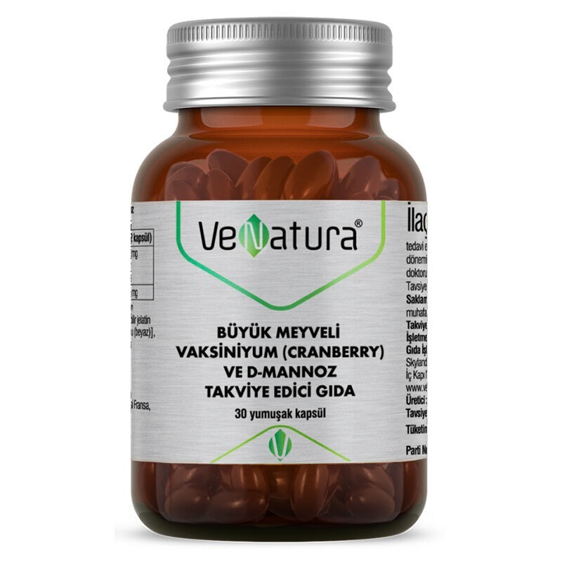 VeNatura Cranberry ve D-Mannoz Takviye Edici Gıda 30 Yumuşak Kapsül VeNatura Cranberry ve D-Mannoz Takviye Edici Gıda 30 Yumuşak Kapsül