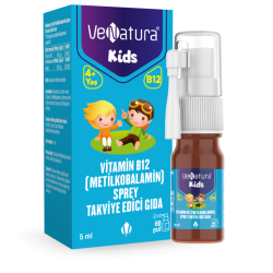 VeNatura Kids Vitamin B12 - Metilkobalamin - Sprey Takviye Edici Gıda 5 ml