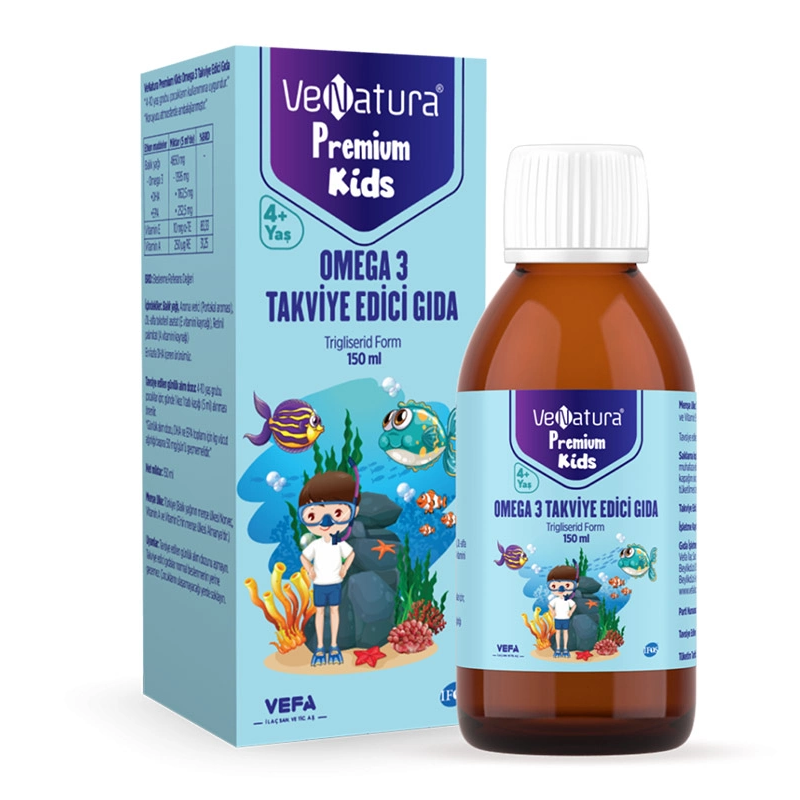 VeNatura Kids Premium Omega 3 Takviye Edici Gıda 150 ml VeNatura Kids Premium Omega 3 Takviye Edici Gıda 150 ml