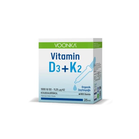 Voonka Vitamin D3+K2 Damla 25 ml