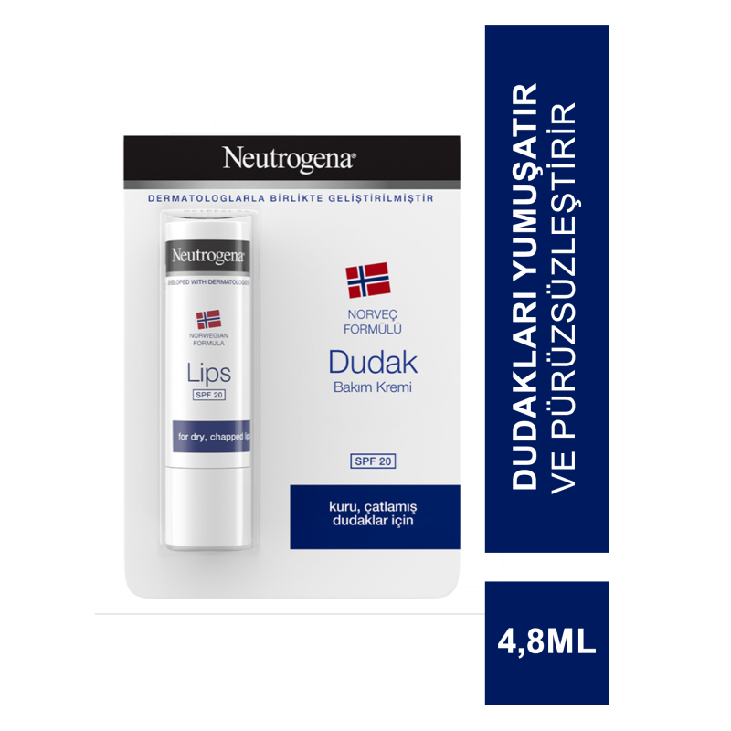Neutrogena Dudak Bakım Kremi SPF 20 4,8 ml Neutrogena Dudak Bakım Kremi SPF 20 4,8 ml