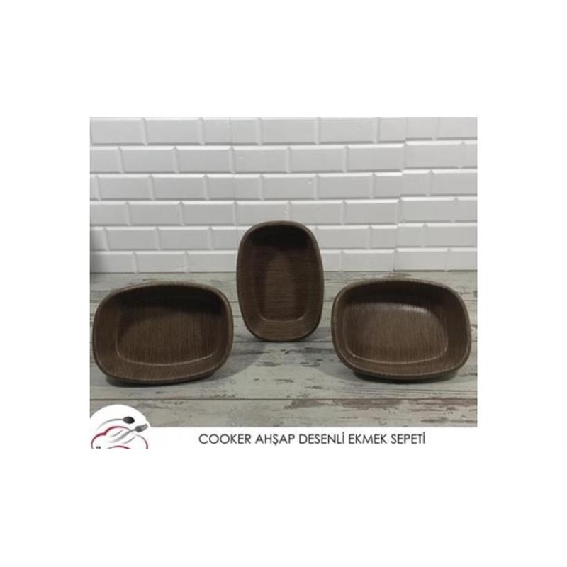 Cooker Gri Desenli Ekmek Sepeti Cooker Gri Desenli Ekmek Sepeti