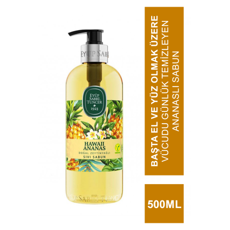 Eyüp Sabri Tuncer Doğal Zeytinyağlı Sıvı Sabun Hawaii Ananas 500 ml