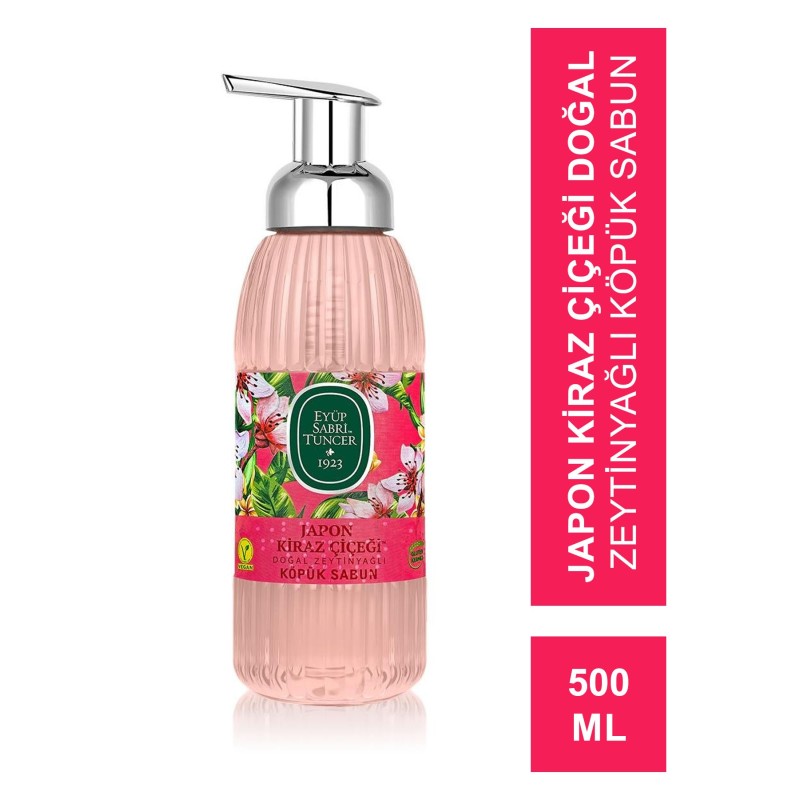 Eyüp Sabri Tuncer Japon Kiraz Çiçeği Doğal Zeytinyağlı Köpük Sabun 500 ml Eyüp Sabri Tuncer Japon Kiraz Çiçeği Doğal Zeytinyağlı Köpük Sabun 500 ml