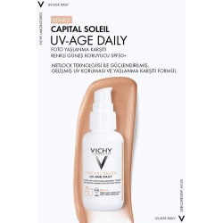 Vichy Capital Soleil UV -Age Daily-Spf 50+ Tinted Foto Yaşlanma Karşıtı Renkli Güneş Kremi 40 ml