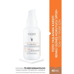 Vichy Capital Soleil UV -Age Daily-Spf 50+ Tinted Foto Yaşlanma Karşıtı Renkli Güneş Kremi 40 ml