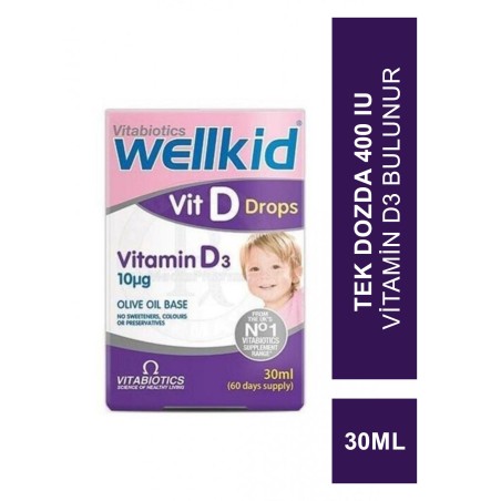 Vitabiotics Wellkid Vitamin D3 Drop 30 ml (S.K.T 05-2024)
