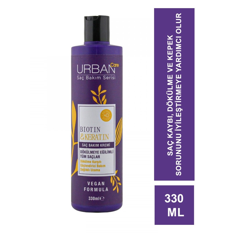 Urban Care Biotin & Keratin Dökülme Karşıtı Saç Bakım Kremi 330 ml