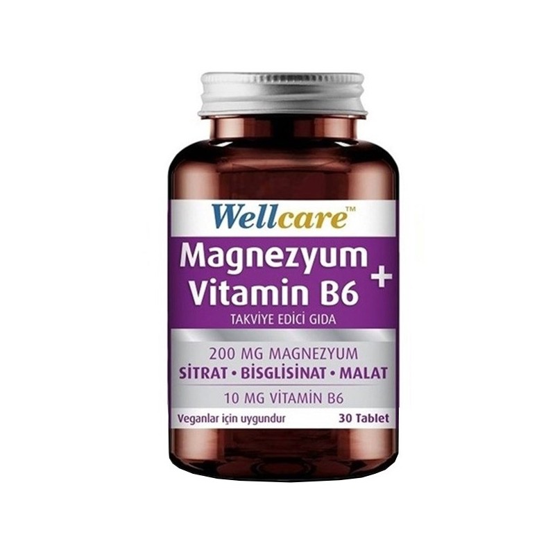 Wellcare Magnezyum B6 Vitamini 30 Tablet