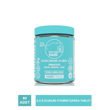 Vita Bear Strong Hair Gummy Vitamin 60 Adet