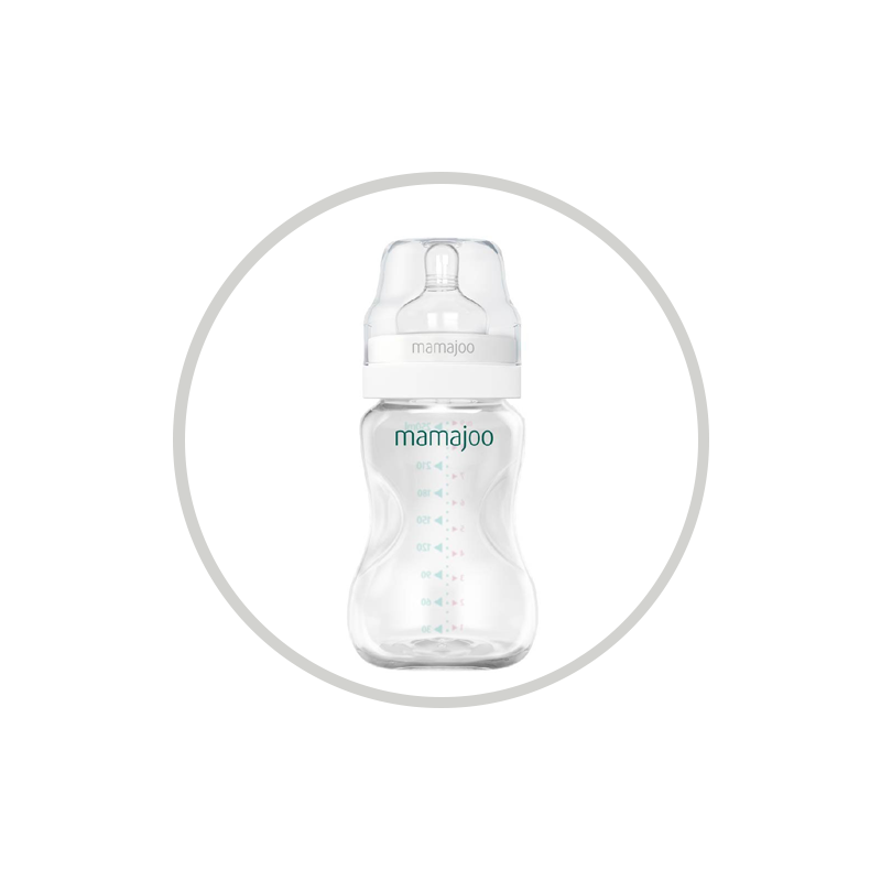 Mamajoo Silver Biberon 250 ml & Anti-Kolik Biberon Emziği No:2 / M