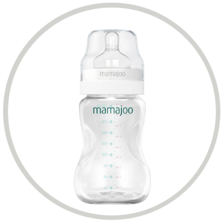 Mamajoo Silver Biberon 250 ml & Anti-Kolik Biberon Emziği No:2 / M