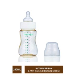 Mamajoo Gold Biberon 250 ml & Anti-Kolik Biberon Emziği No:2 / M (S.K.T 02-2026)