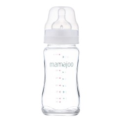 Mamajoo Cam Biberon 240 ml & Anti-Kolik Biberon Emziği No:2 / M