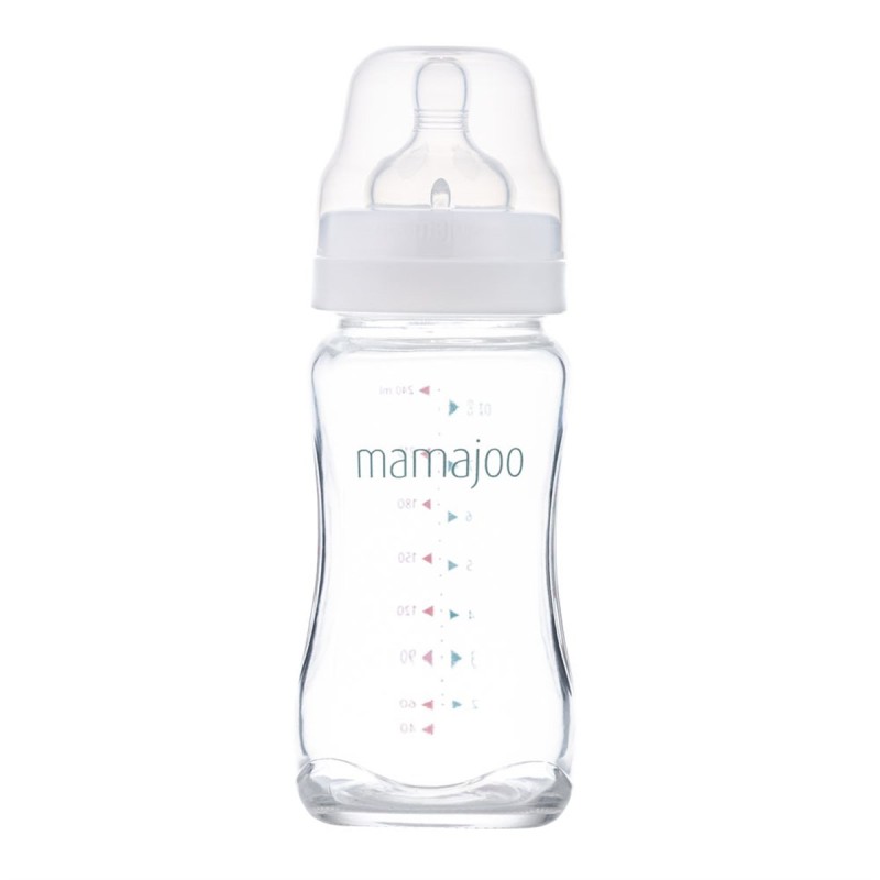 Mamajoo Cam Biberon 240 ml & Anti-Kolik Biberon Emziği No:2 / M