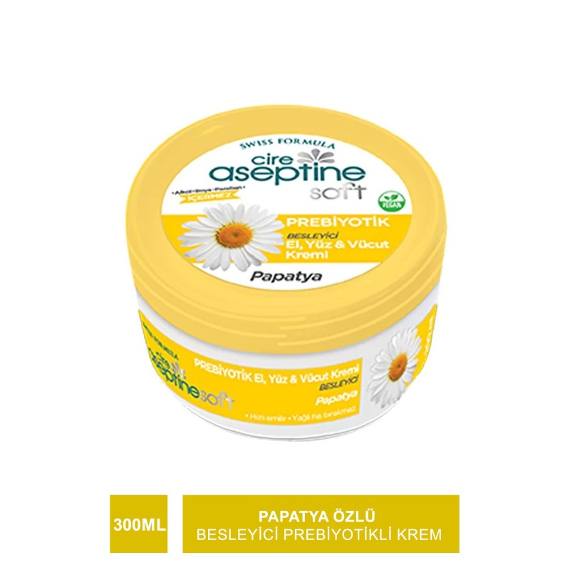 Cire Aseptine Soft Papatya Özlü Besleyici Prebiyotikli Krem 300 ml