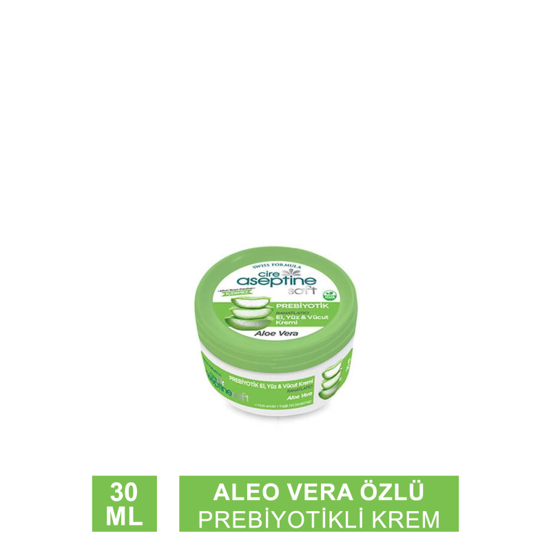 Cire Aseptine Soft Aloe Vera Özlü Rahatlatıcı Besleyici Prebiyotikli Krem 30 ml Cire Aseptine Soft Aloe Vera Özlü Rahatlatıcı Besleyici Prebiyotikli Krem 30 ml