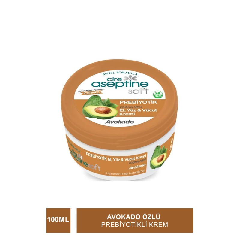 Cire Aseptine Soft Avokado Özlü Yoğun Nemlendirici Prebiyotikli Krem 100 ml