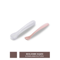 Mamajoo 2 X Beslenme Kaşığı Powder Pink & Saklama Kutusu (S.K.T 01-2026)