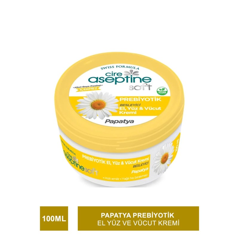 Cire Aseptine Soft Prebiyotik Papatya El, Yüz Ve Vücut Kremi100 Ml
